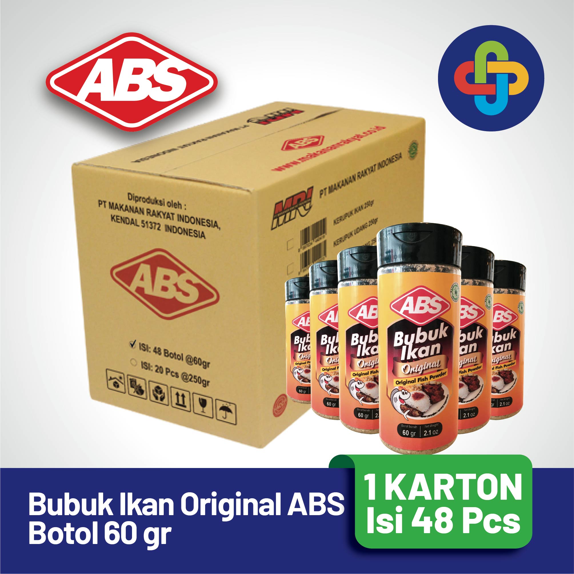 Bubuk Ikan Original ABS Botol 60 gr